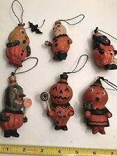 Bethany Lowe Halloween Vintage Ornaments by Greg Guedel —Set Of 6–no box picture