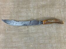 Vintage Carbon Steel Faux Handle Blade Carving Butcher Knife picture