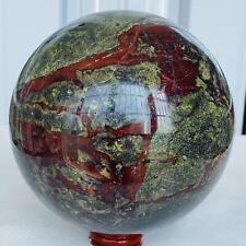 3820g Natural dragon blood stone quartz sphere crystal ball reiki healing picture