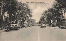 Main Street Southampton Long Island New York NY Police Car 1945 Postcard picture