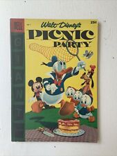💥 Dell Giant Walt Disneys Picnic Party  7 1956 Glossy Bright Golden Age Fine picture