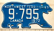 1972 Northwest Territories Passenger License Plate 9-795 picture
