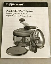 Tupperware Quick Chef Pro System Food Chop Spinner Whisk Green 6 Piece Set picture