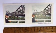 VINTAGE 1960s 3D PHOTO CARD CEREAL BRISBANE STOREY BRIDGE TAA AIRLINES HOSTESS picture