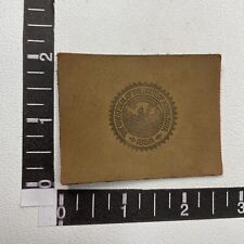 Vtg 1910s GREAT SEAL STATE OF MINNESOTA Tobacco Leather Premium Patch 81F2 picture