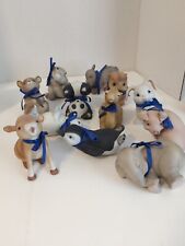 Vtg Lot of 12 Animals Handcrafted Artaffects (1990) Blue Ribbon Babies  - Rare picture