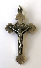 Antique Catholic Saint Anthony Mary Claret Crucifix Cross Reliquia Relic Silver picture