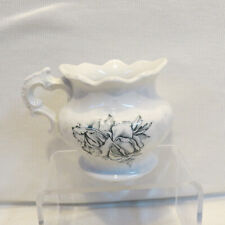 RARE Antique Homer Laughlin White Shaving Mug WYOMING Line w/ Green Floral 1905 picture