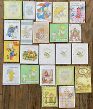 Vintage 1970s New Baby Shower Cards Congratulations Signed Used Lot of 22 picture