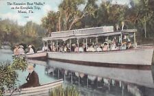 Excursion Boat Sallie Everglades Miami Florida Postcard 1930's picture