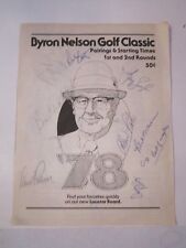 1978 BYRON NELSON GOLF CLASSIC PROGRAM - 8 GOLF PRO AUTOGRAPHS ON COVER - RSS picture