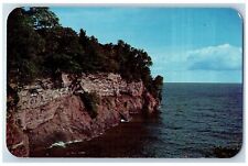 Marquette Michigan MI Postcard Falling Pines Storms Lake Superior c1960 Vintage picture