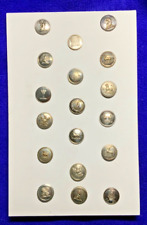 LOT of 18 1pc. SHEFFIELD PLATE LIVERY CUFF BUTTONS 19th/20thC Some New Old Stock picture