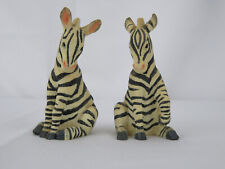 2 Vintage ZEBRA MATES Figurines - 1997 from The Hamilton Collection  2.75
