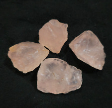 Gorgeous Pink Rose Quartz Raw 23-27 MM Size 4 Pcs Lot Loose Gemstone For Jewelry picture