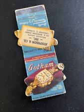 Vintage Contour Matchbook “Gotham Watches - Josephson & Co” Chicago, IL picture