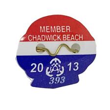 2013 Chadwick Beach NJ BEACH BADGE PASS TAG EXCELLENT CONDITION Collectors picture