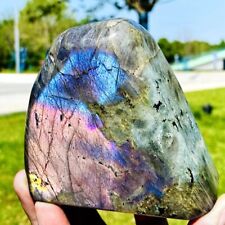 2.55LB Natural Labrador flash moonstone quartz crystal mineral specimen picture