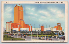 Postcard Chicago World's Fair General Motors Building A93 picture