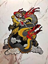 Large Japanese Dragon Chinese Jacket Applique Embroidered Iron or Sew On Patch picture