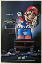 Super Mario 64 Got Milk Print Ad Game Poster Art PROMO Original Bros Dairy picture