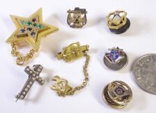 VTG LOT MASON SHRINER KNIGHTS of COLUMBUS EASTERN STAR EAGLE ANCHOR LAPEL PINS picture