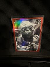 2023 Topps Star Wars Galaxy Europe Celebration Yoda Red Refractor 1/5 picture