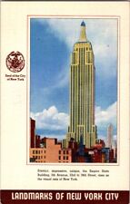 Vintage Postcard Landmarks New York City Empire State Building NY New York K-609 picture