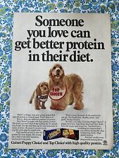 Vintage 1980 Gaines Puppy Choice Top Choice Dog Food Print Ad picture