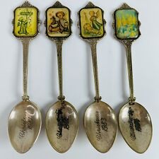 4 Hummel Angel Collectible Spoons Christmas 1981-84 ARS Edition VTG West Germany picture