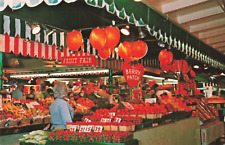 Los Angeles California, Farmers Market Fresh Produce, Vintage Postcard picture