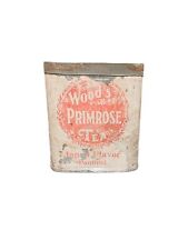 Antique 1/2 Lb Thomas Wood And Co. Primrose Pure Tea Box Tin picture