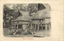 VINTAGE POSTCARD MALAY CAMPONG MALAYSIA PC (b53679) picture