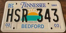 2001 2002 2003 Tennessee License Plate HSR 343 Bedford County Volunteer State picture