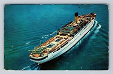 Aerial View S.S Nassau, Cruise Ship, Transportation, Antique Vintage Postcard picture