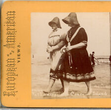 NEW YORK, Fat Ladies At Coney Island--Stereoview M13 picture