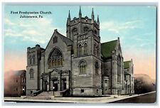c1910's Johnstown Pennsylvania First Presbyterian Church Building Tower Postcard picture