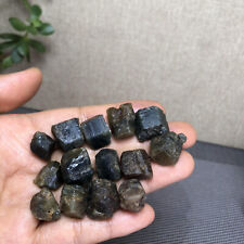 14Pcs Natural Green corundum Crystal gemstone rough Mineral Specimen 65g A2127 picture