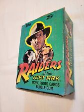 Raiders Lost Ark 1981 Topps Card Box, Indiana Jones RC, 36 Wax Card Packs. picture