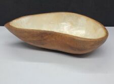 Cottage Products Shell Line Monkey Pod Wood Dish Bowl Phillipines picture