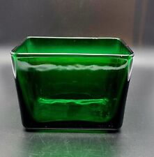 Vintage Napco Green Glass Planter 1164 Rectangular 4.25