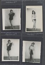 4 Vintage Original 1950's Risque Cheesecake Nude Breast Brunette Pinup Photo Lot picture