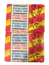 (2)Vintage Topps Assorted Subjects Wax Pack - Picture Cards & Bubble Gum -Sealed picture
