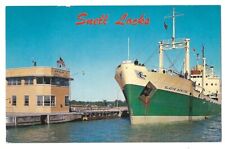 St. Lawrence Seaway, New York c1960's Bertrand H. Snell Lock, ship, freighter picture