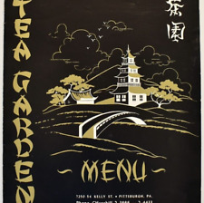 1950s Tea Garden Chinese Cantonese Restaurant Menu Pittsburgh Pennsylvania picture