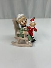 VTG Lefton Mrs. Claus In Rocking Chair With Elf Salt Shaker Japan picture