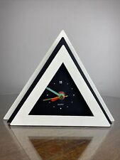 Original 80s Postmodern Black & White Memphis Age Table Clock picture