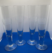 The Clipper Ship BY Toscany Pilsner Set Of 4 Vintage Etched  Glasses picture