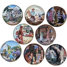 Little House on the Prairie Set of 8 Collectible Plates 9 3/8” 1715 picture