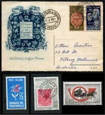 1951 Stamp-Day Postcard by A.F.S. of Verona - plus 3 Italy Stamp-Day Mint Stamps picture